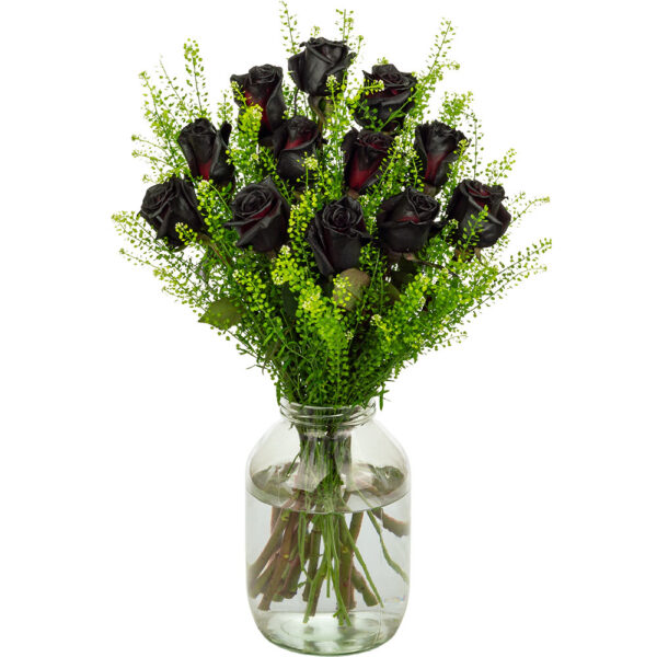 12 Black Roses